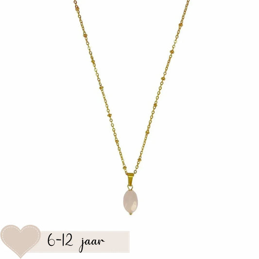 Kinderketting Rozenkwarts - Goud