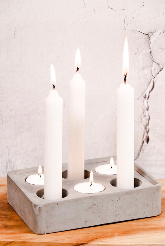 SENZA kandelaar beton grijs 17 cm