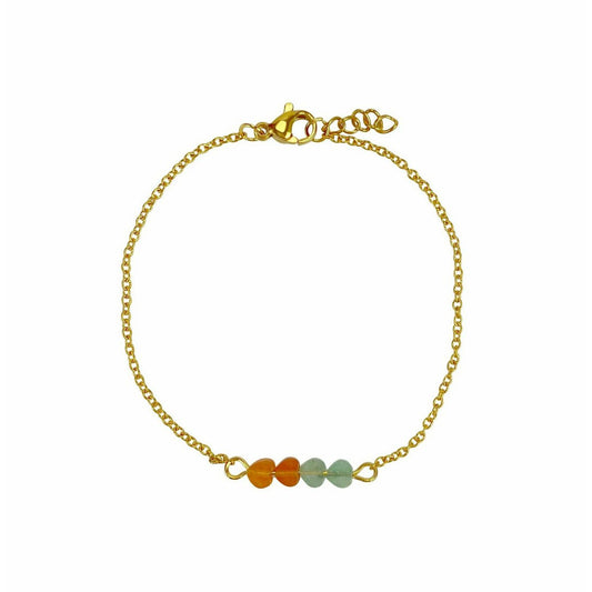 Armband Aventurijn Hartjes - Goud