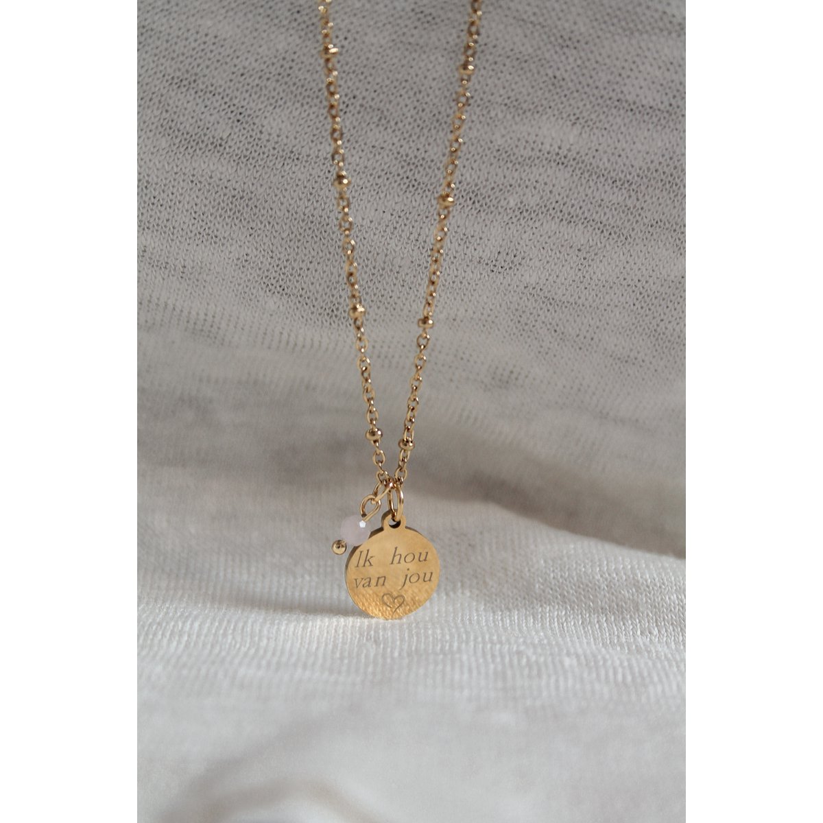 Ketting Ik Hou Van Jou - Goud