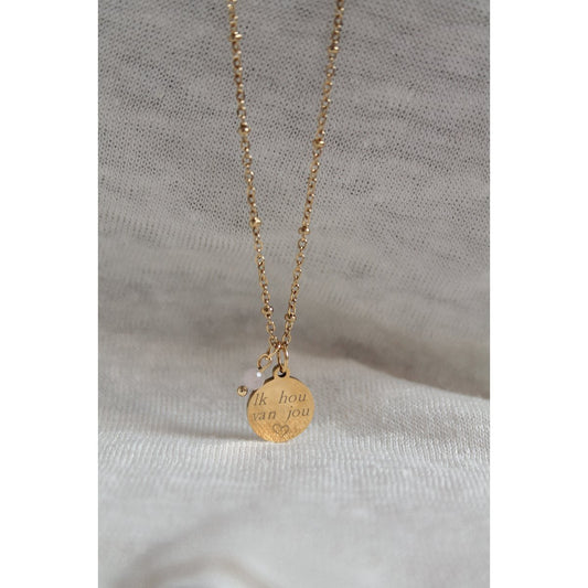 Ketting Ik Hou Van Jou - Goud