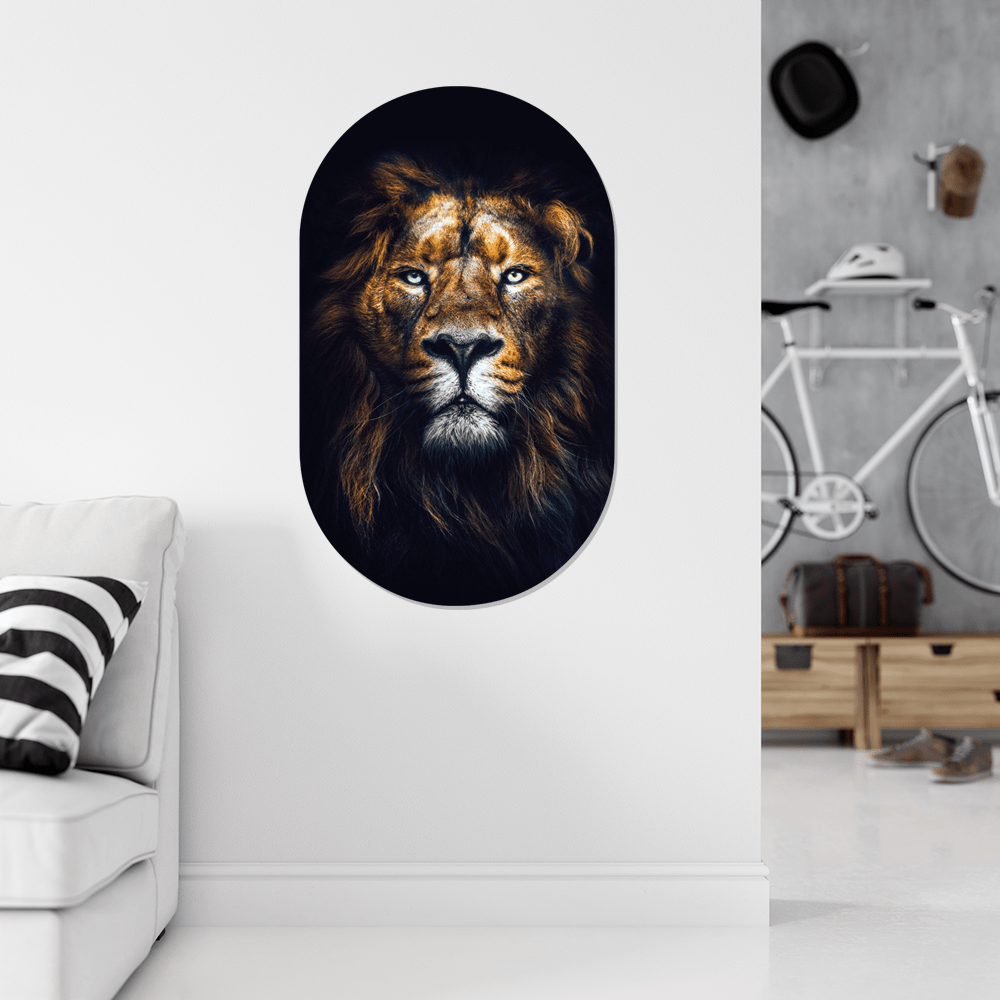 Muurovaal lion face