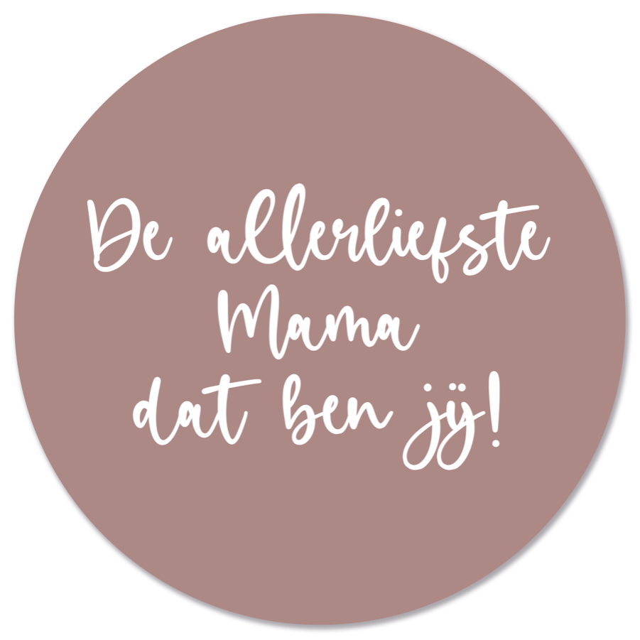 Muurcirkel mama roze