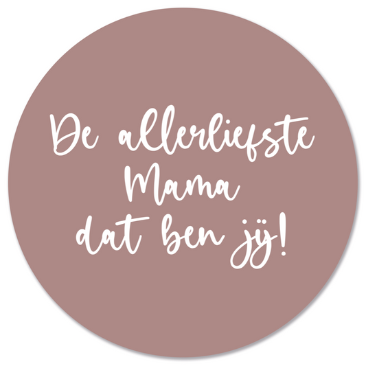 Muurcirkel mama roze