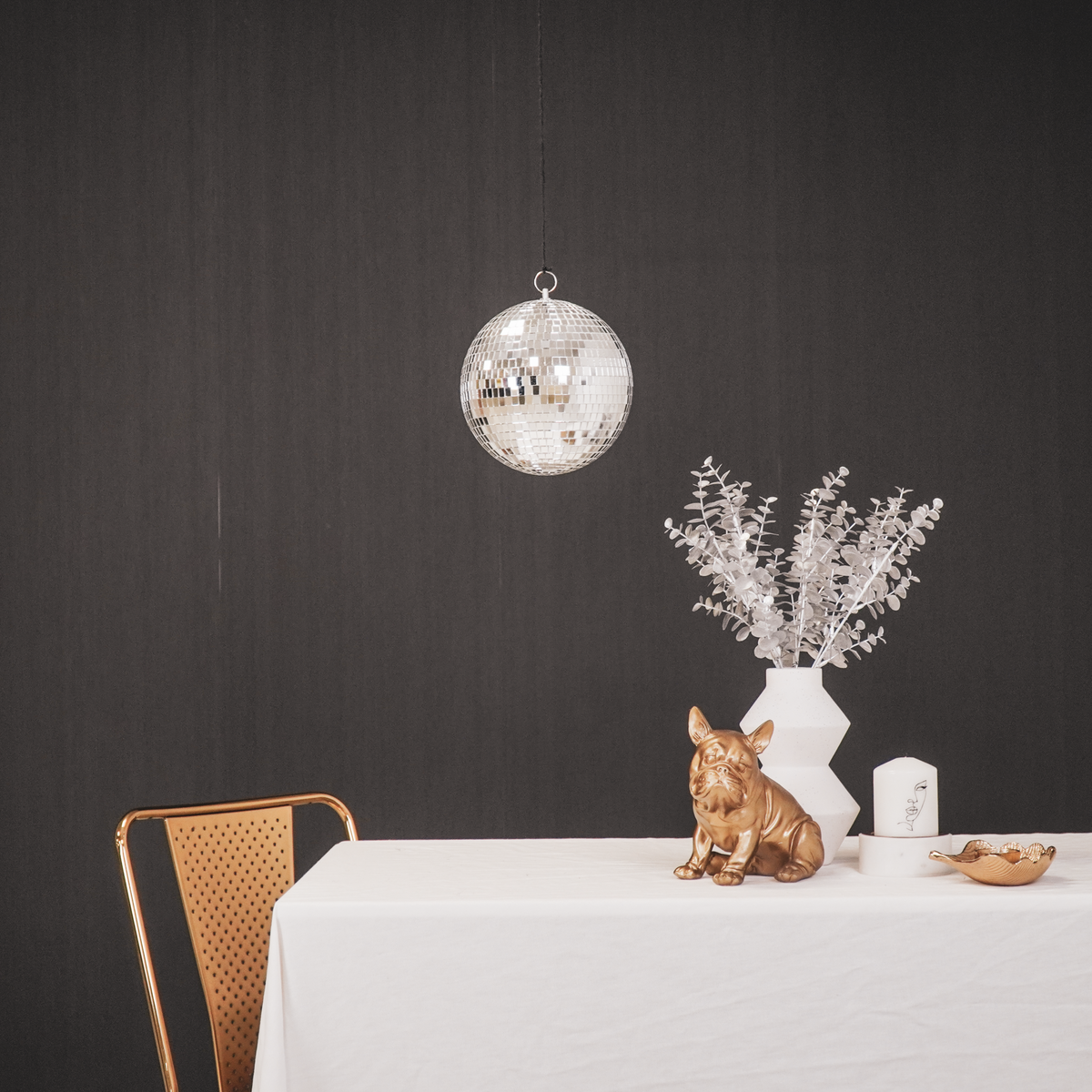 Kerstdecoratie - Kersthanger - Discobal - Schuim - Zilver - 20x20x20cm