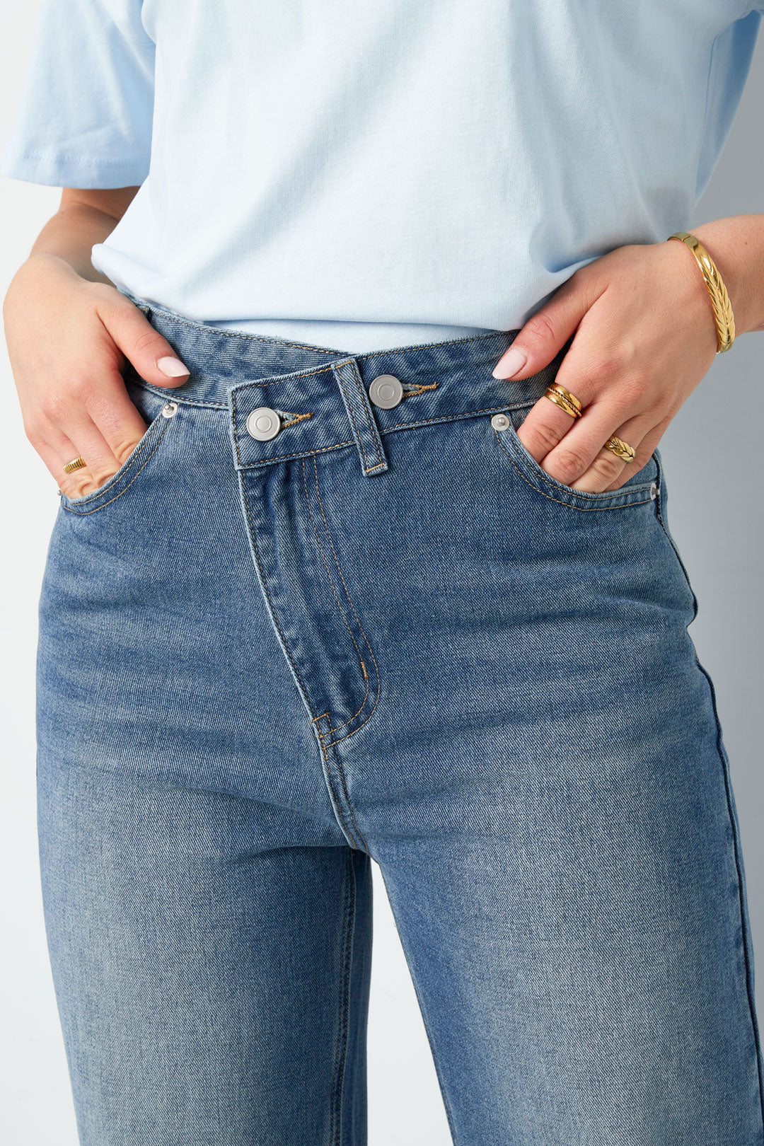 Rechte Jeans Casual Solide Kleur - Meerdere kleuren