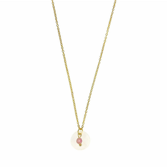 Ketting Toermalijn & Schelp - Goud