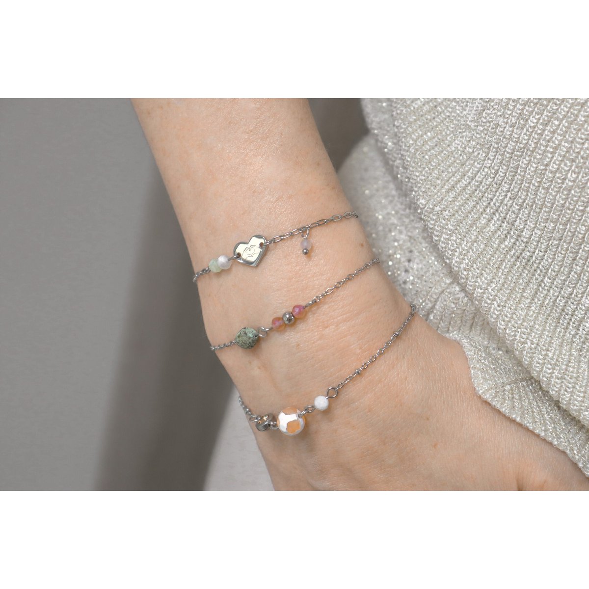 Armbandje Liefde & Support - Zilver
