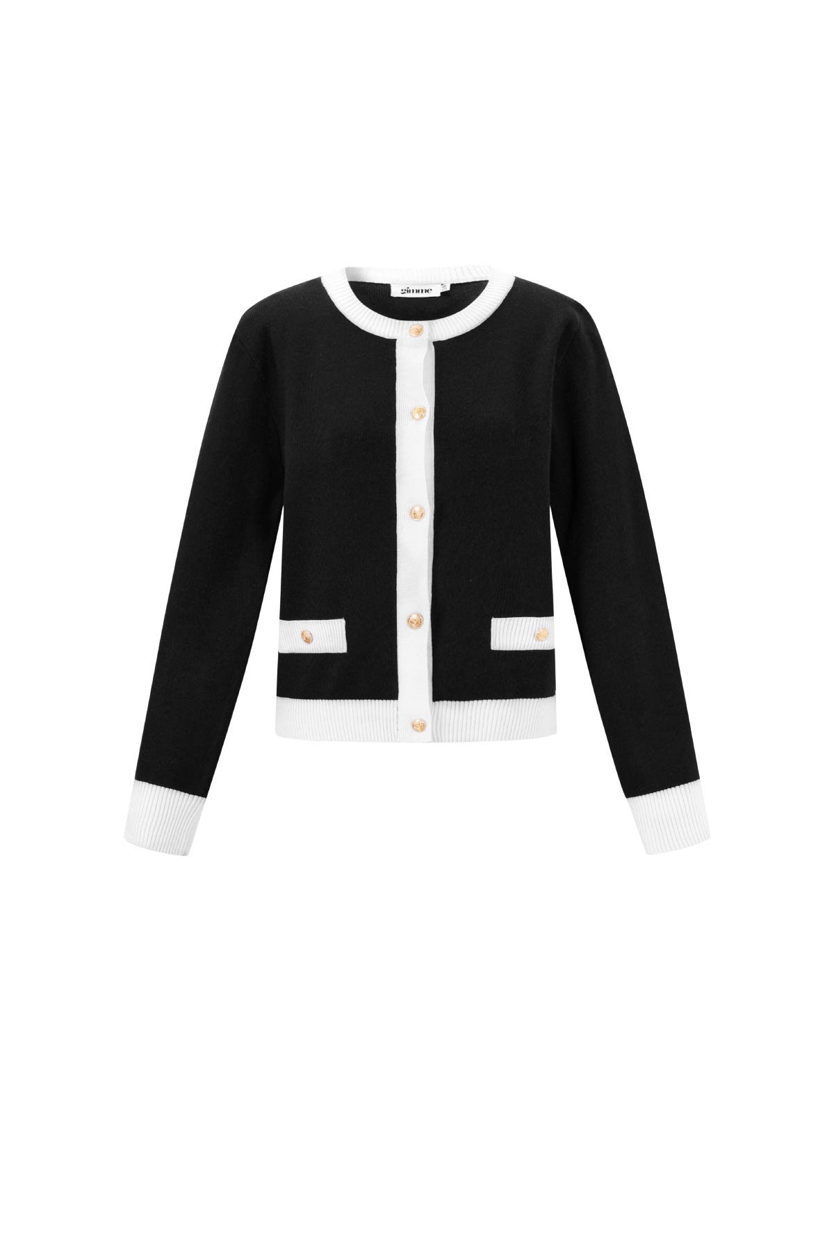 Gebreide Polyester Vrouwen Trui Casual Kleurcontrast