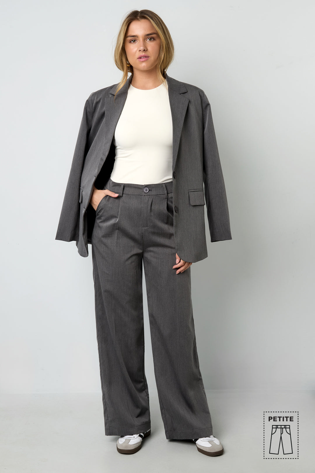 Geweven Polyestervezel Vrouwen Rechte Broek Casual Herfst/Winter