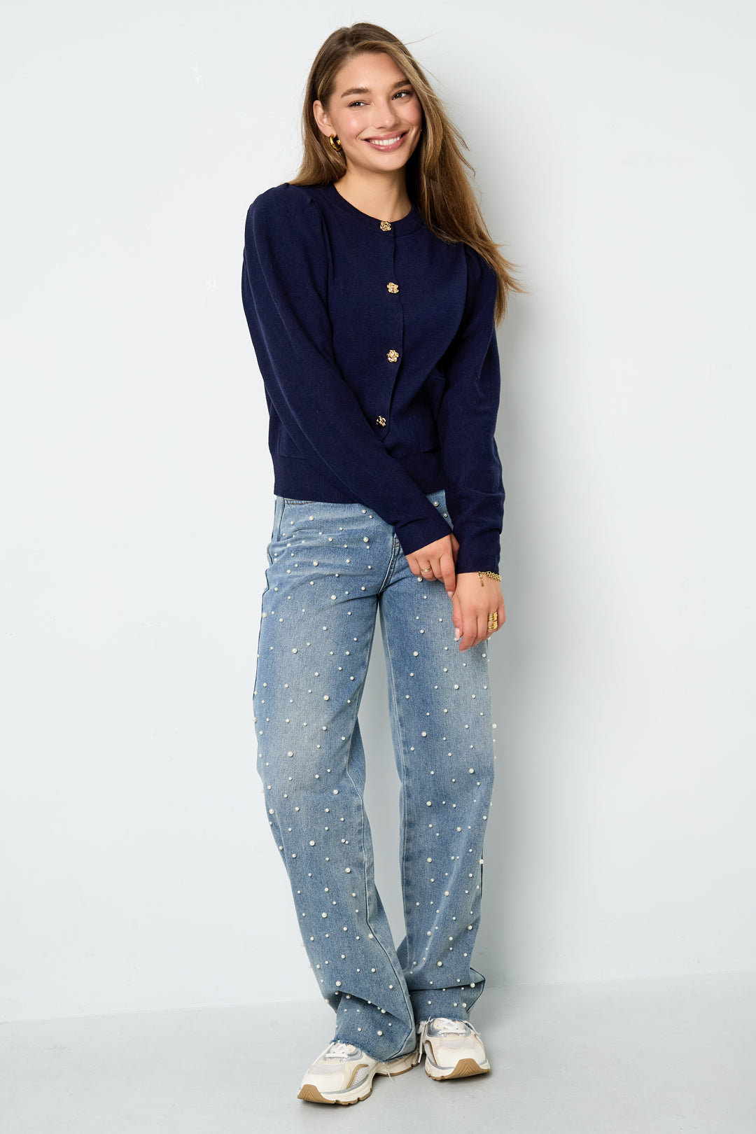 Gebreide Viscose Dames Cardigan Herfst/Winter Casual Solide Kleur