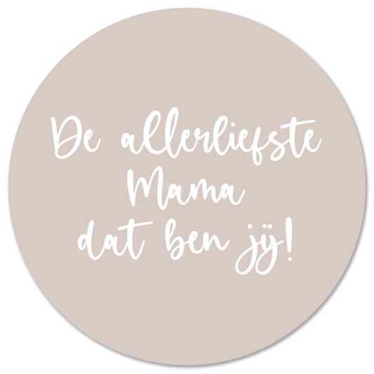 Muurcirkel mama beige