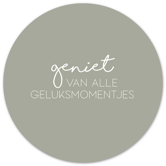 Muurcirkel geluksmomentjes groen