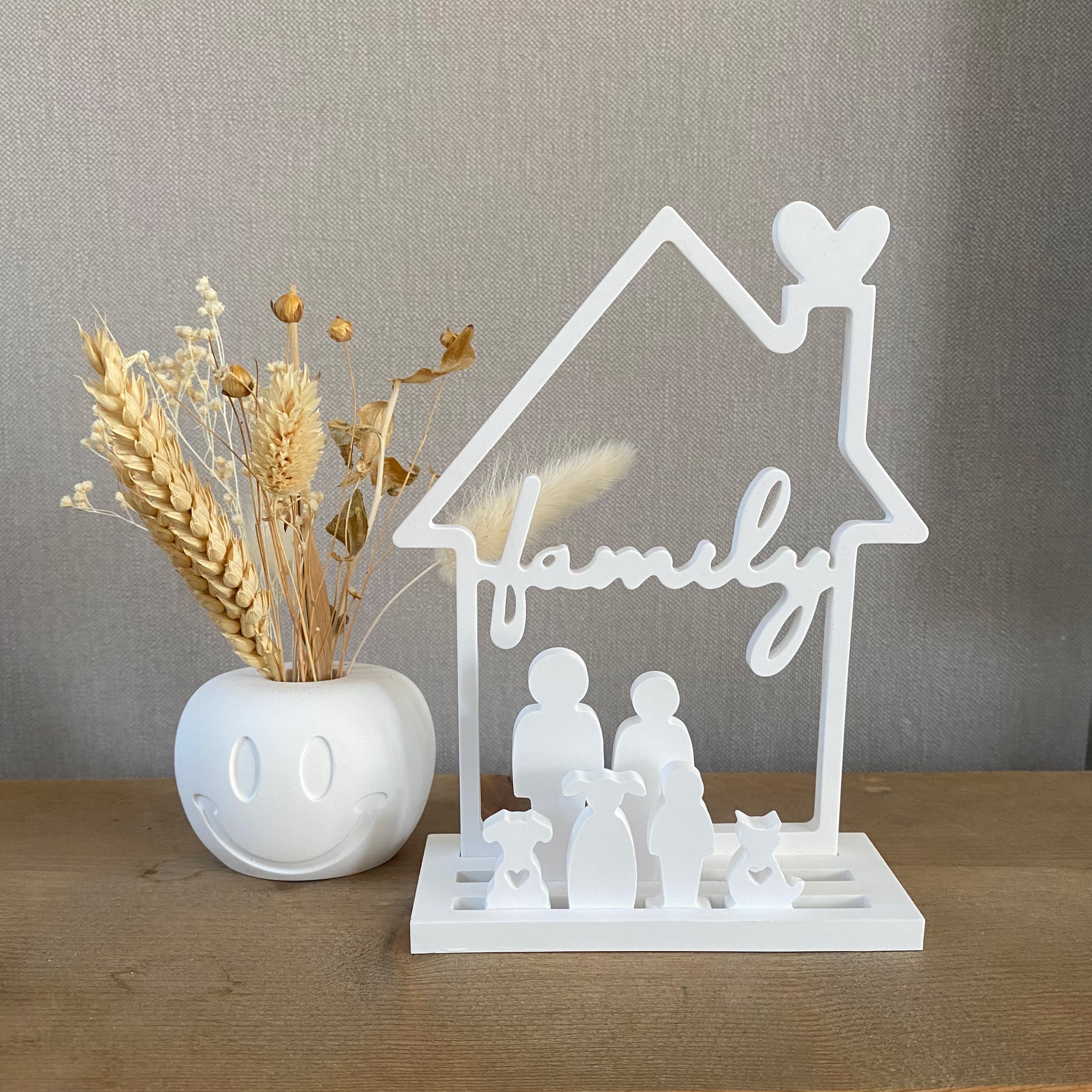 Stel je familie samen - porseleinen huisje – handgemaakt