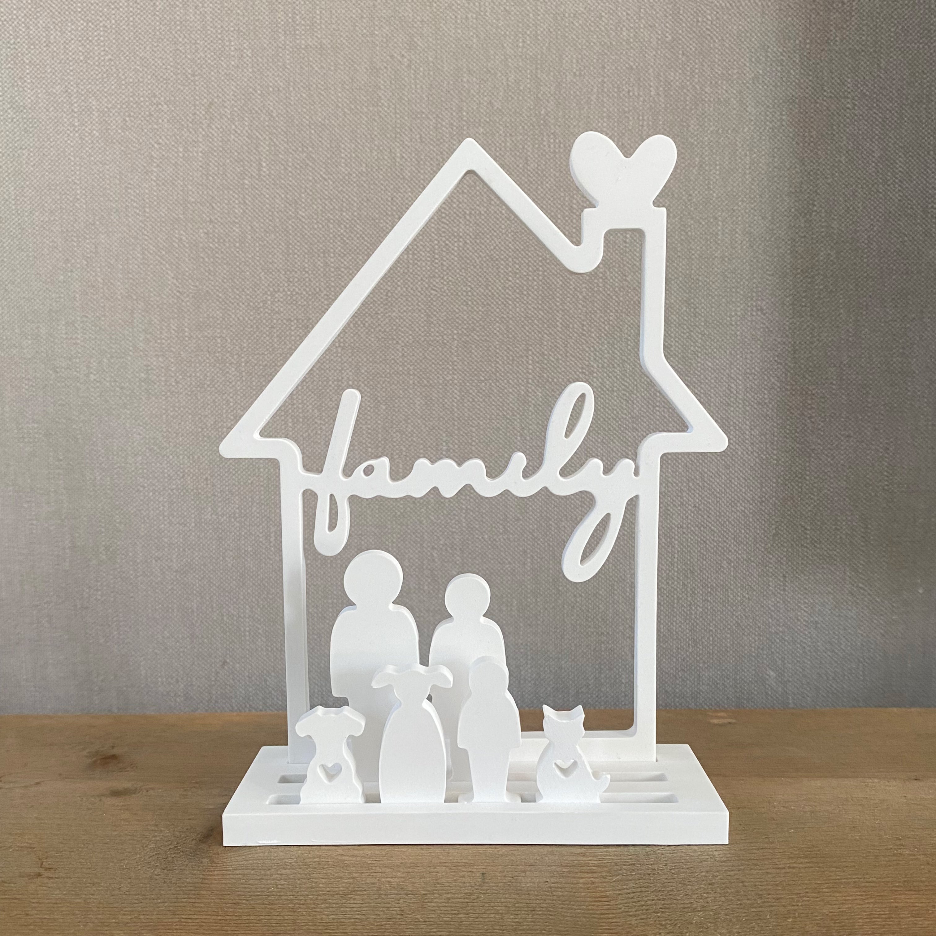 Stel je familie samen - porseleinen huisje – handgemaakt