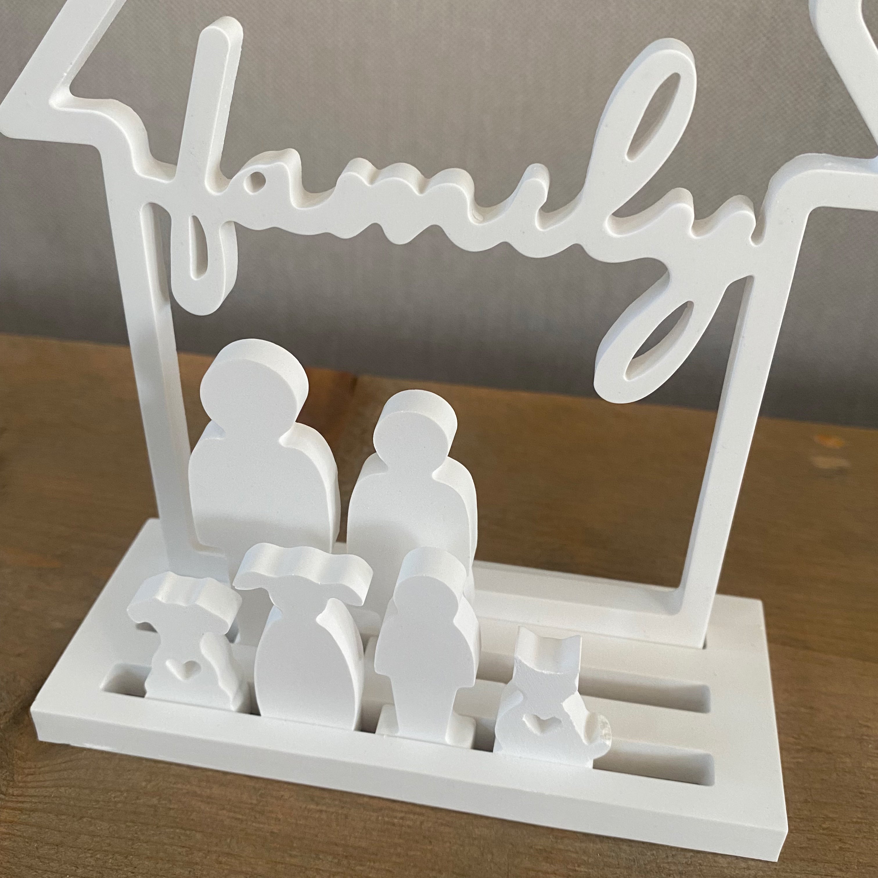 Stel je familie samen - porseleinen huisje – handgemaakt