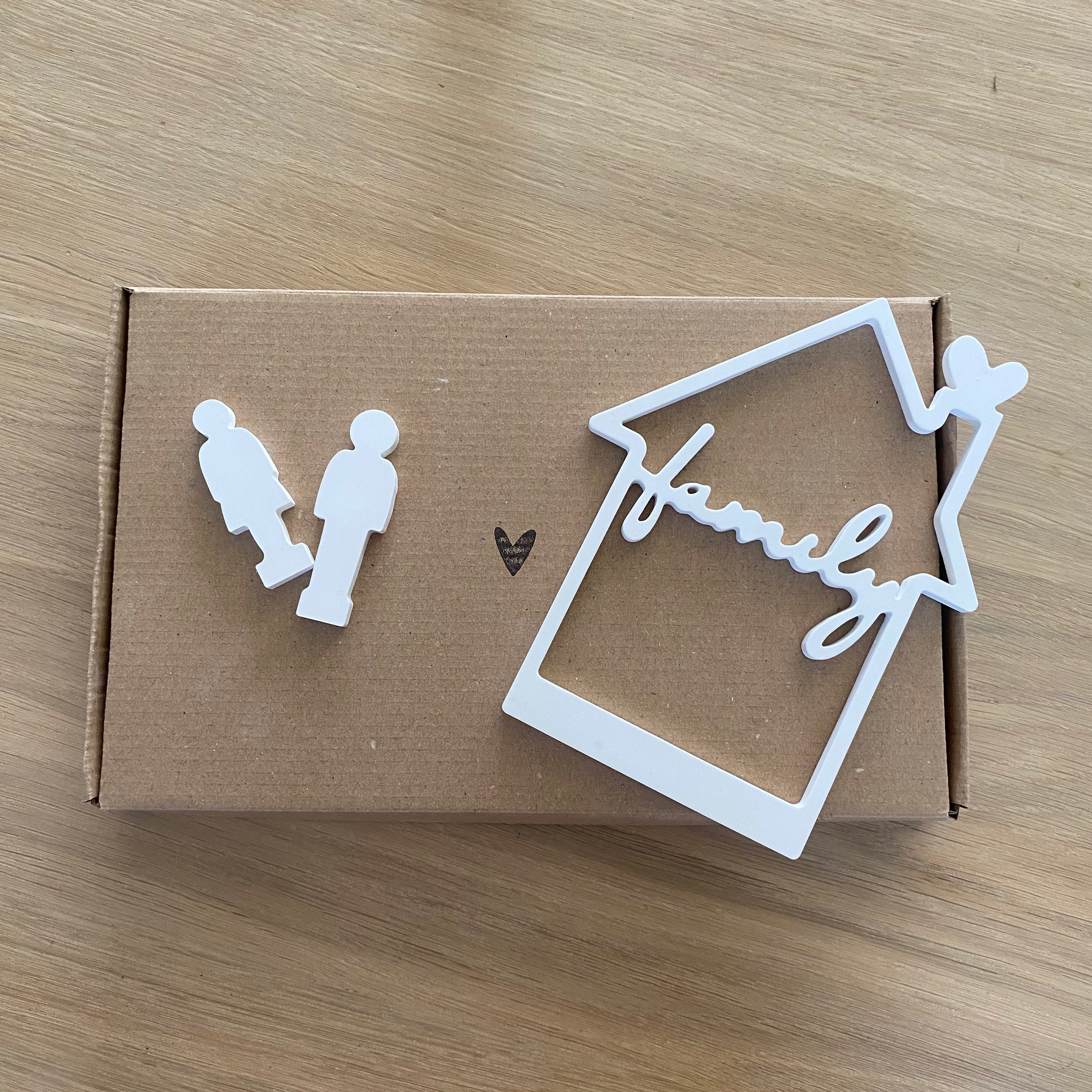 Stel je familie samen - porseleinen huisje – handgemaakt