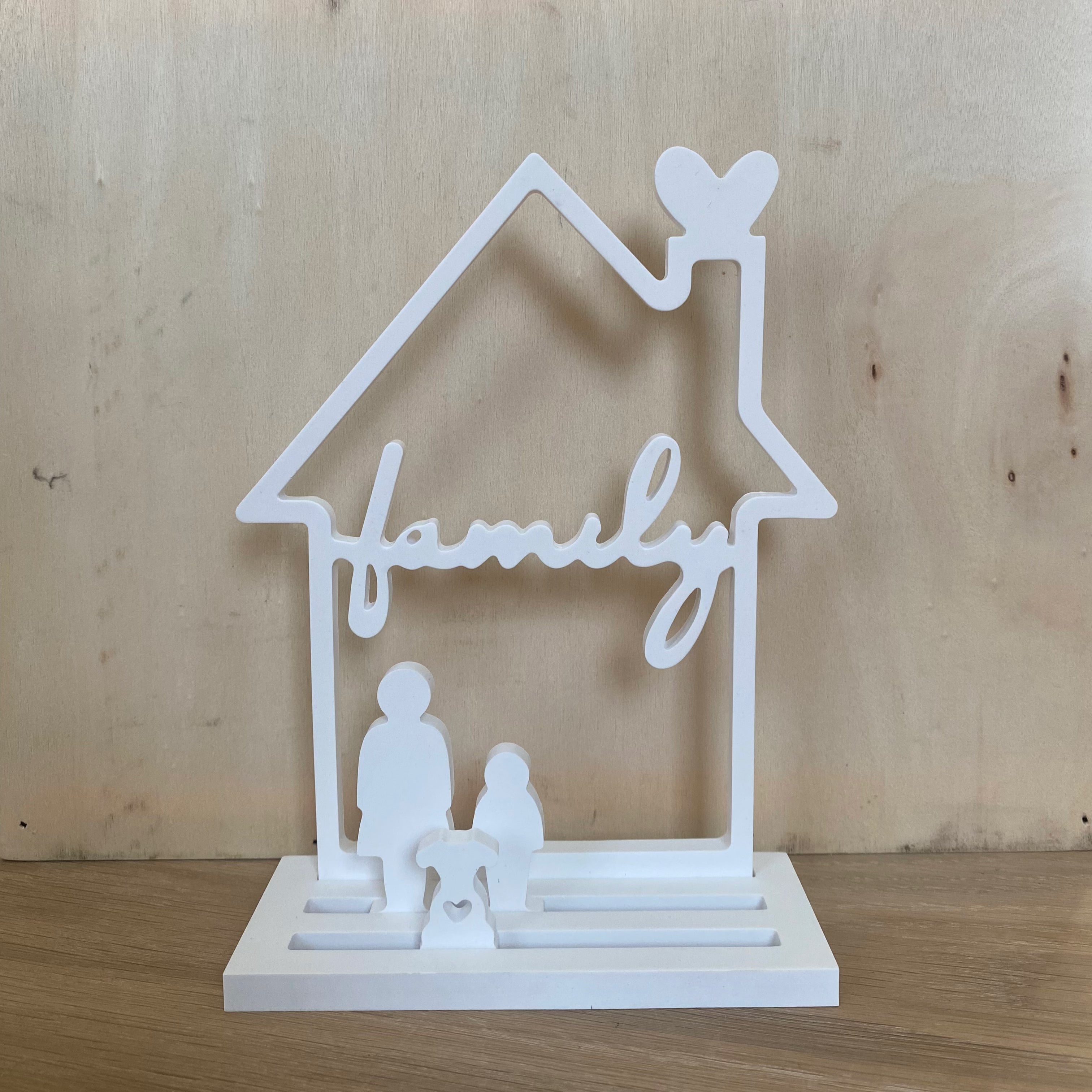 Stel je familie samen - porseleinen huisje – handgemaakt