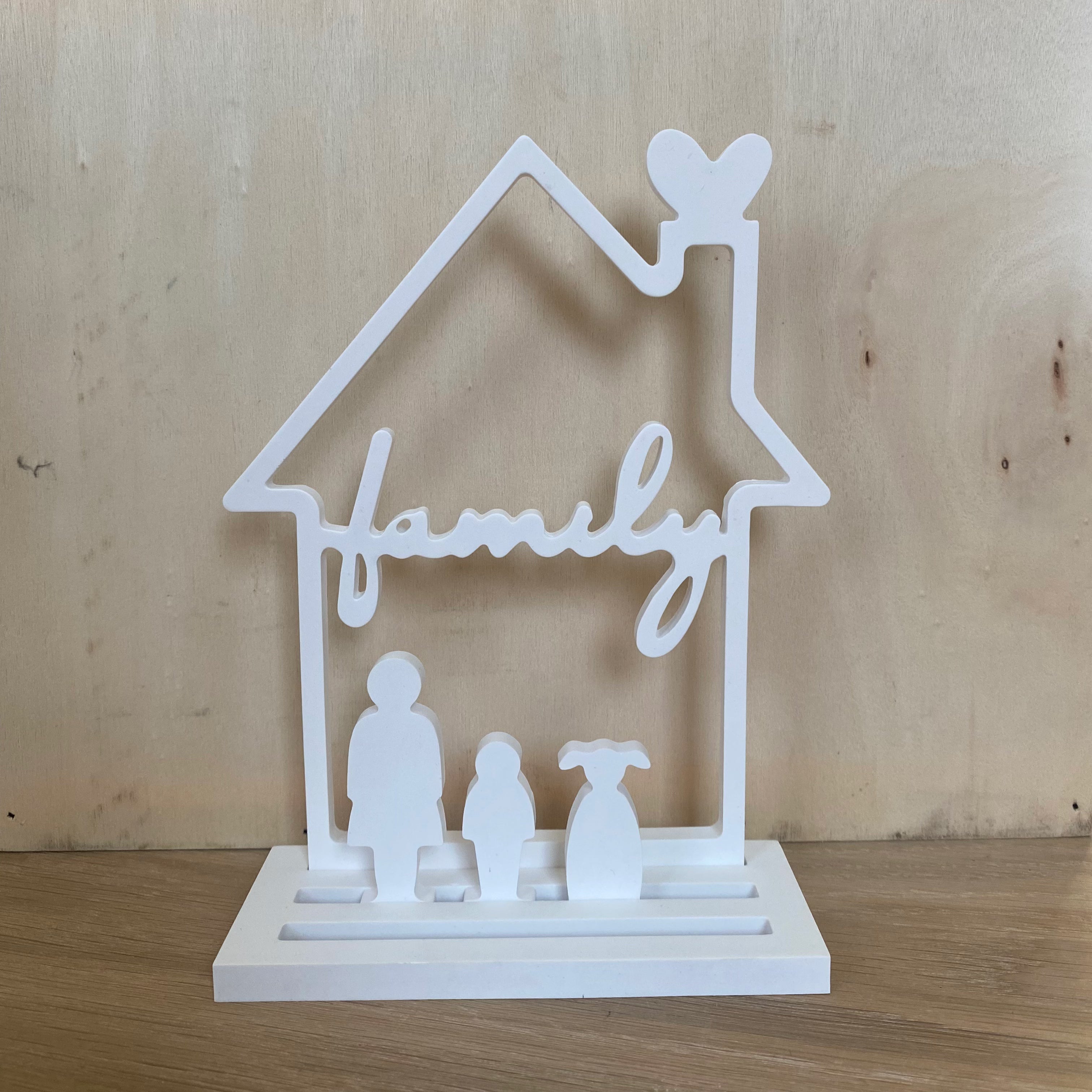 Stel je familie samen - porseleinen huisje – handgemaakt