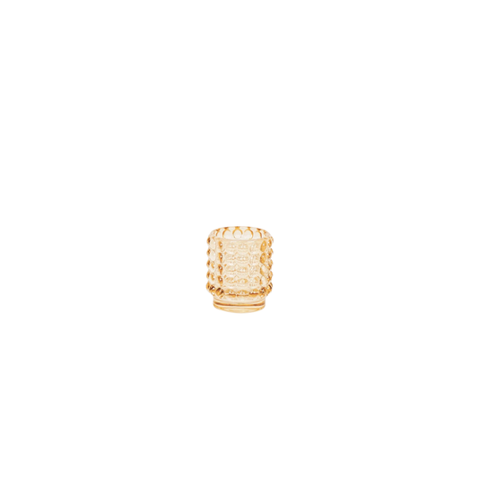 Kaarshouder - Glas - Amber - 7x8cm