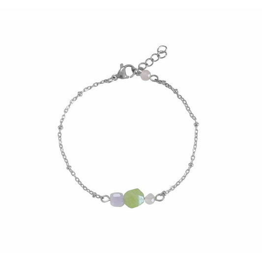 Peridot, Chalcedoon & Rozenkwarts Armband - Zilver