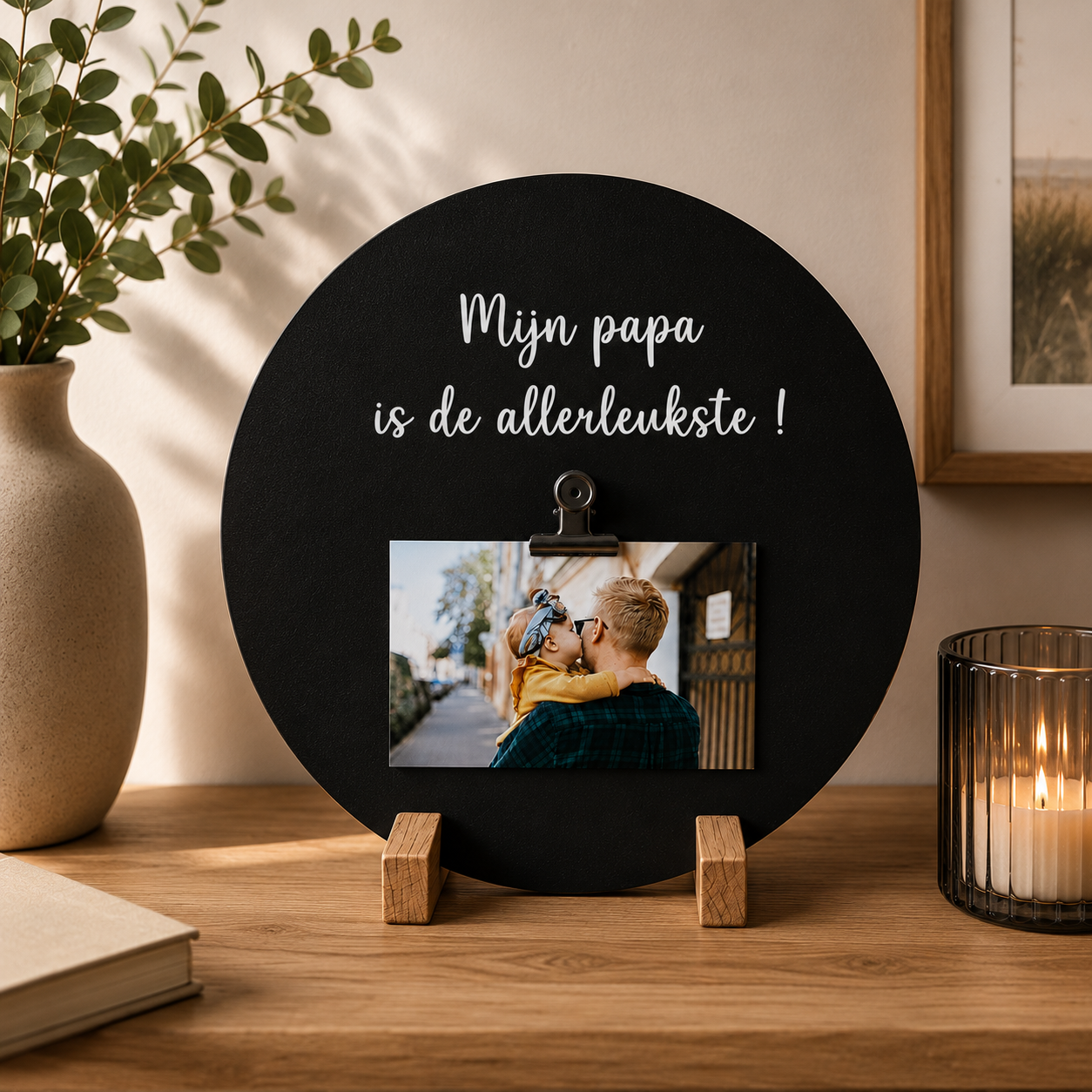 Cirkel met foto mijn papa is de allerleukste