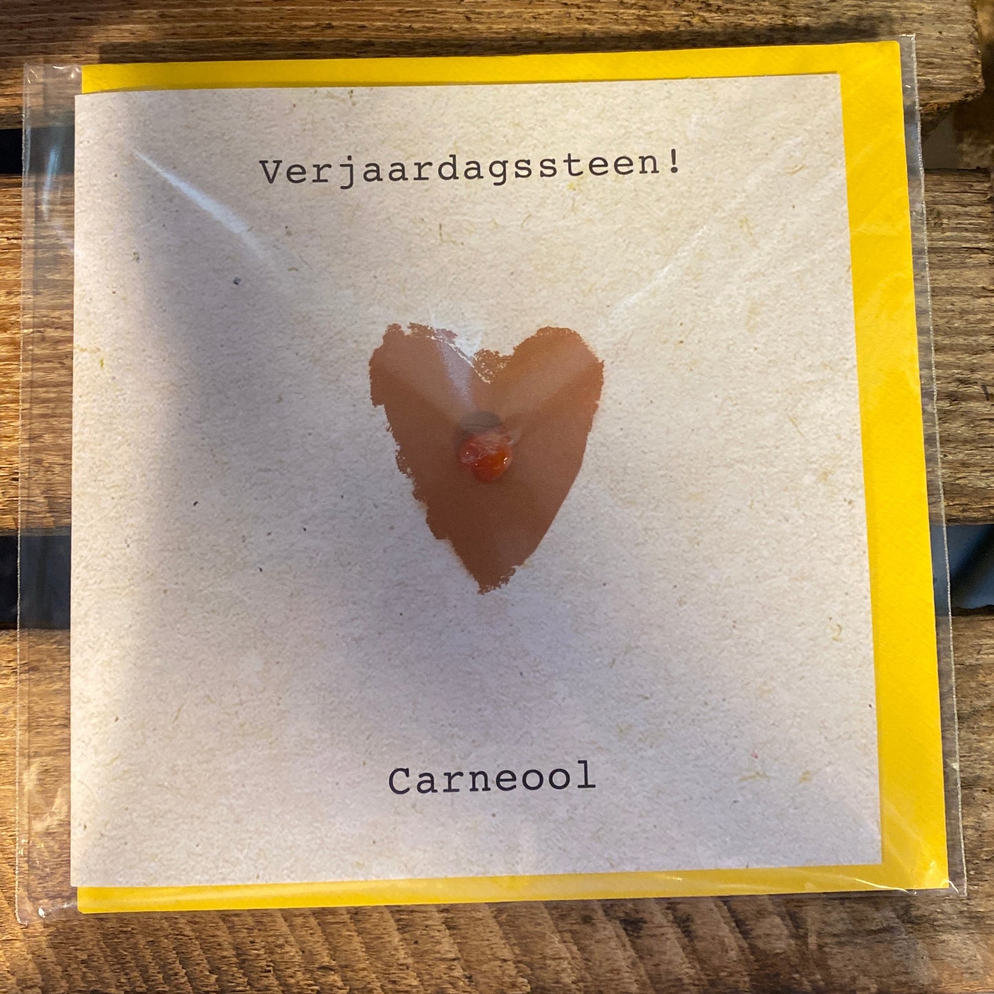 Edelsteen kaart Carneool verjaardag