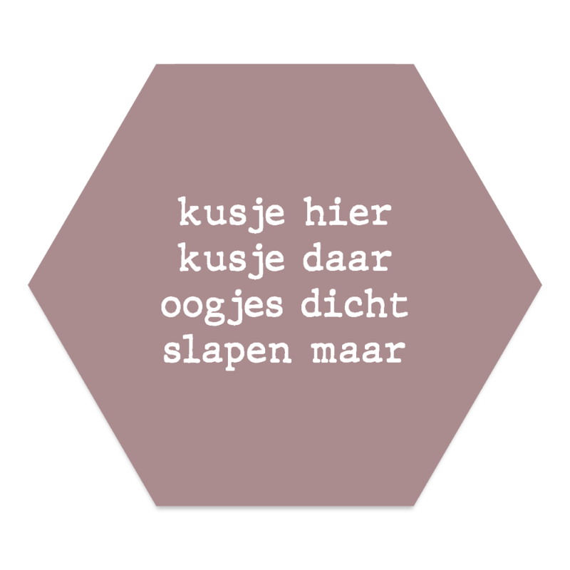 Muurhexagon kids kusje hier