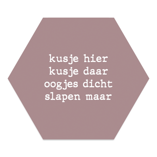 Muurhexagon kids kusje hier