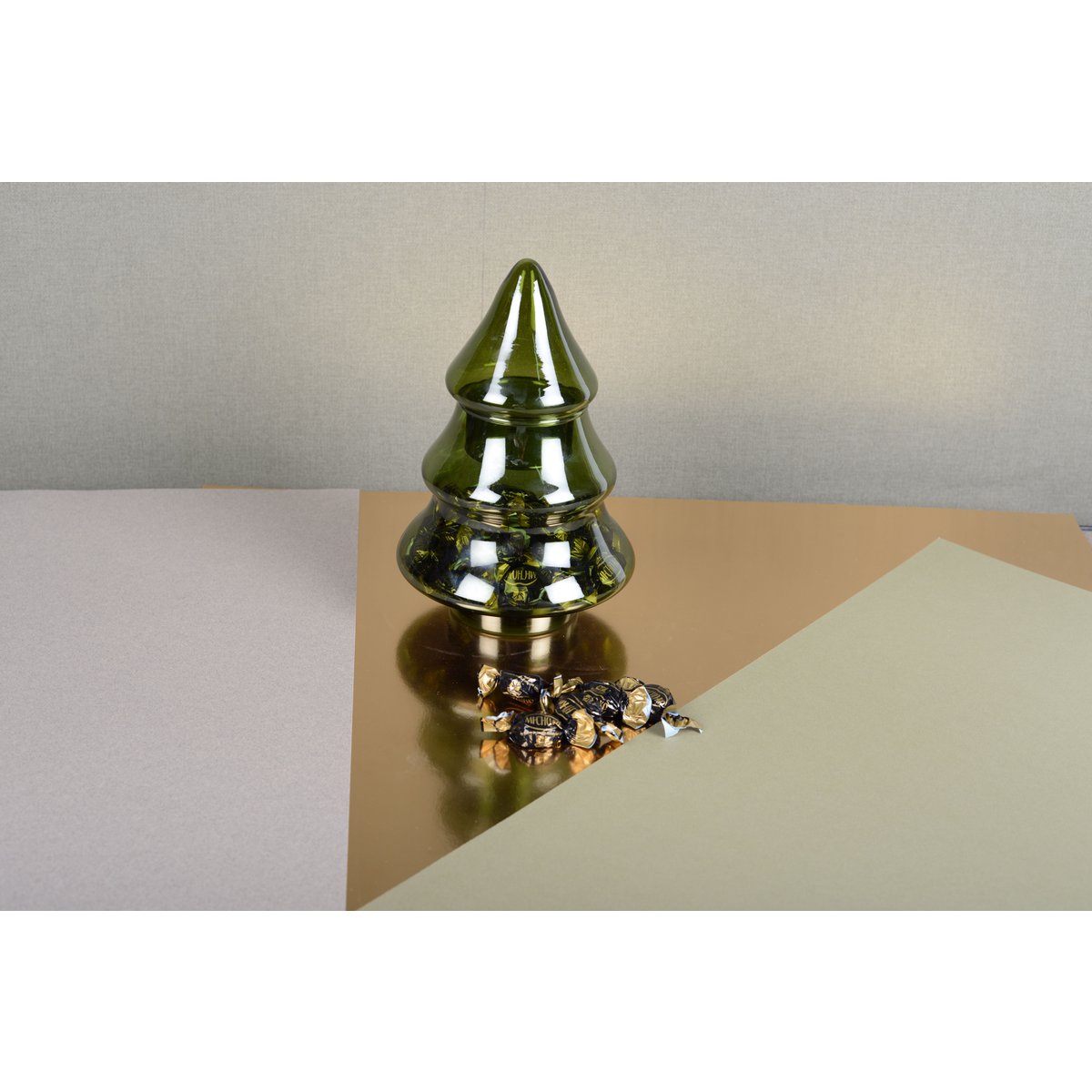 18x26cm Glasgroene Fir Tree