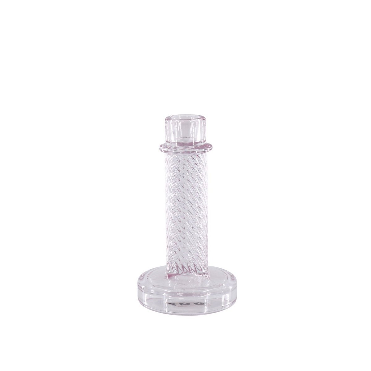 Kaarshouder - Glas - Roze