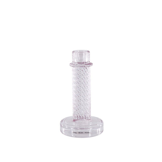 Kaarshouder - Glas - Roze