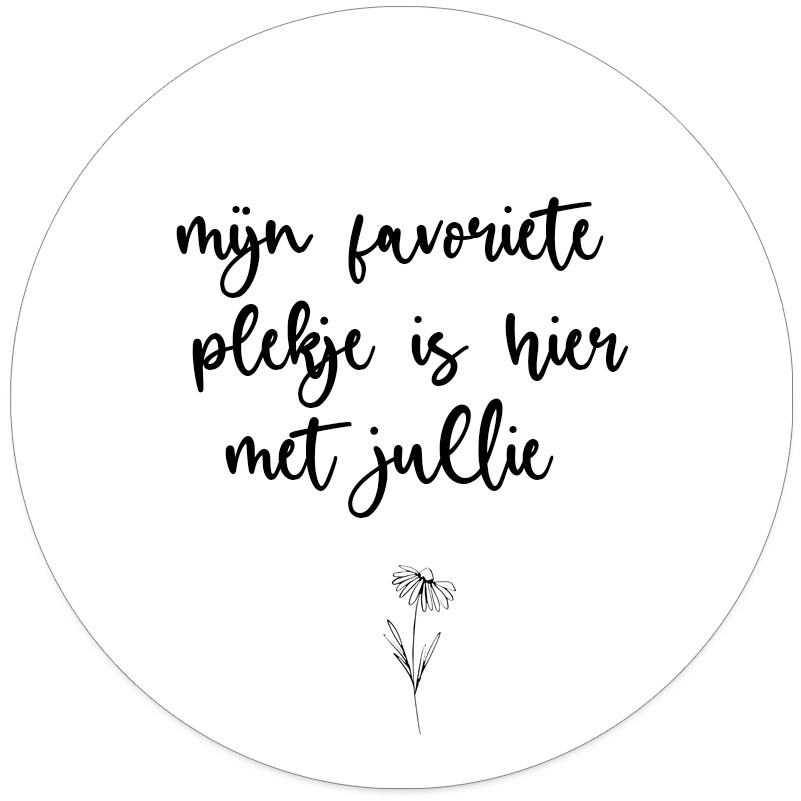 Muurcirkel mijn favoriete plekje is hier met jullie wit