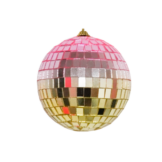 Kerstdecoratie - Kersthanger - Discobal - Foam - Roze/Goud - 30x30x30cm