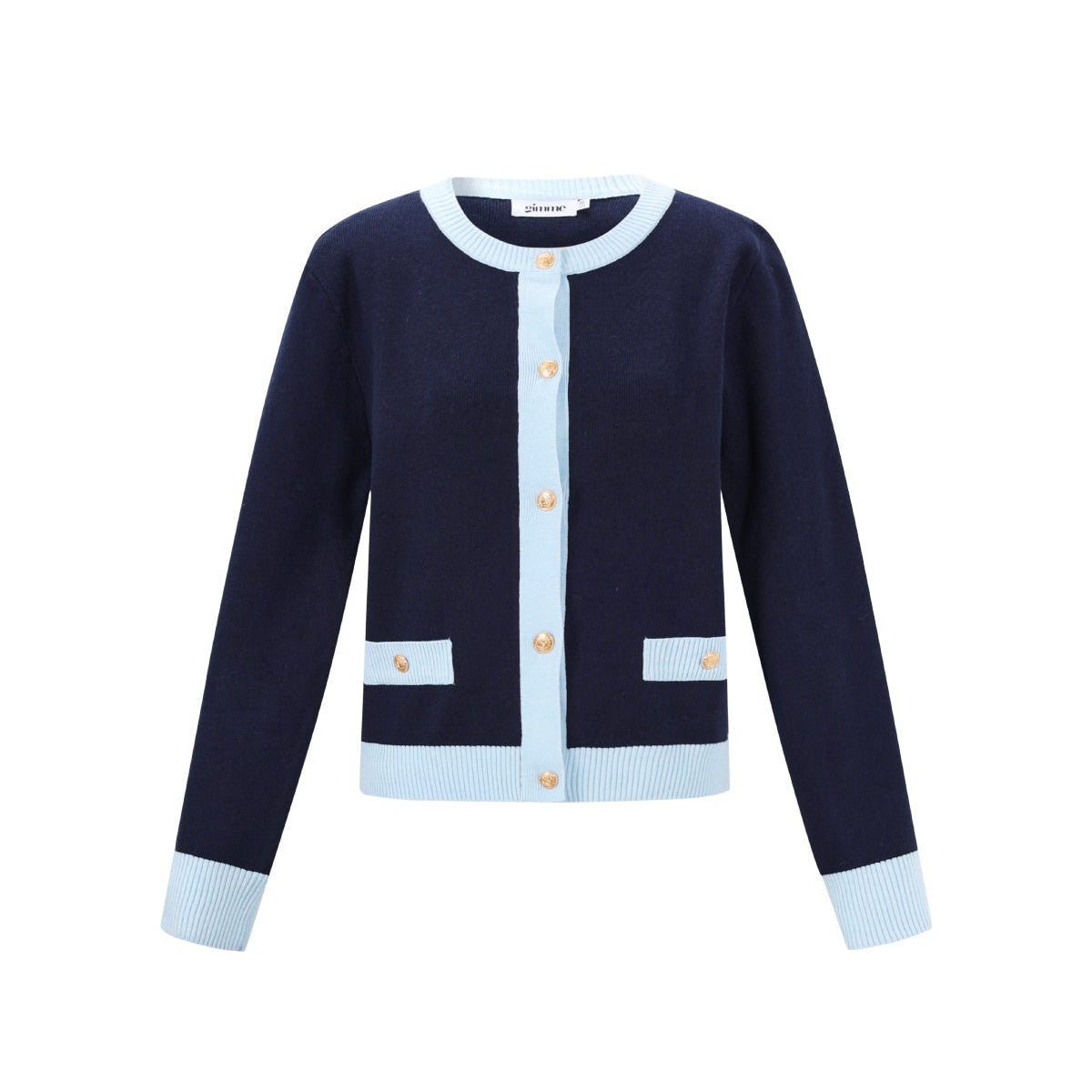 Gebreide Polyester Vrouwen Trui Casual Kleurcontrast