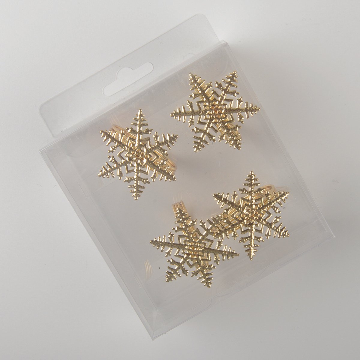 Set van 4 rondes van gouden vlokken handdoeken