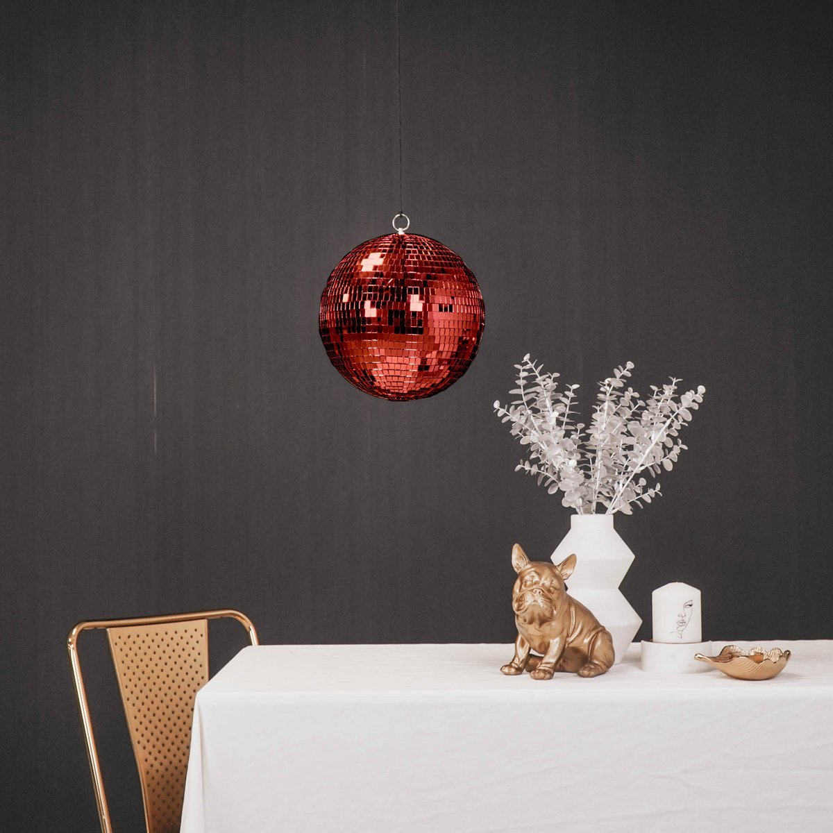 Kersthanger - Discobal - Schuim - Rood - 20cm