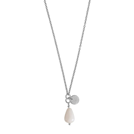 Ketting Jade & Love Bedel - Zilver