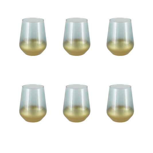 Lage waterglazen degradeert gloed - set van 6