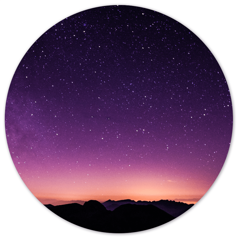 Muurcirkel night sky