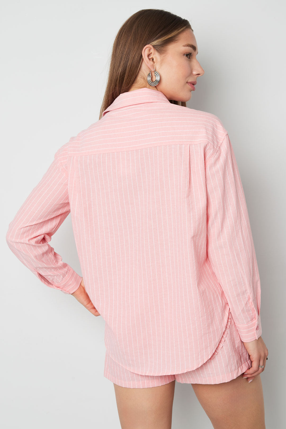 Overhemd Casual Stripes Hart Ruffle Detail - Meerdere kleuren