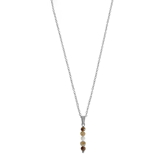 Zen Edelsteen Ketting - Zilver