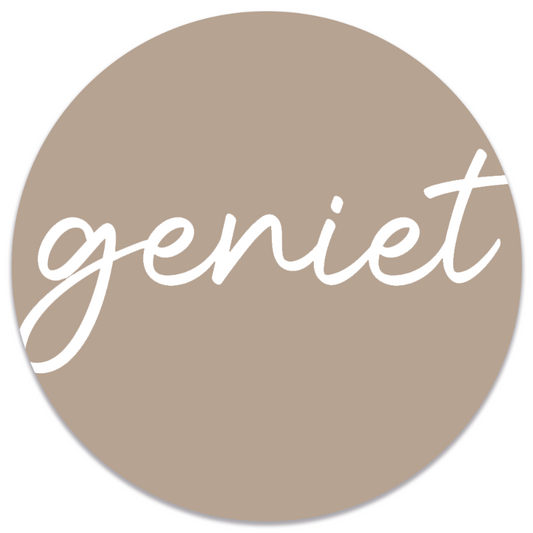 Muurcirkel geniet beige