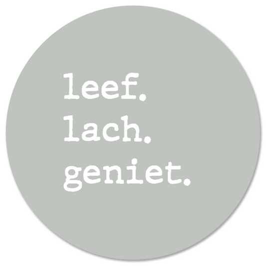 Muurcirkel leef lach geniet groen