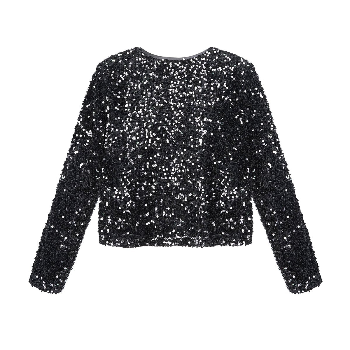 Polyester Lange Mouw Top Geknipt Met Vlinderdetail