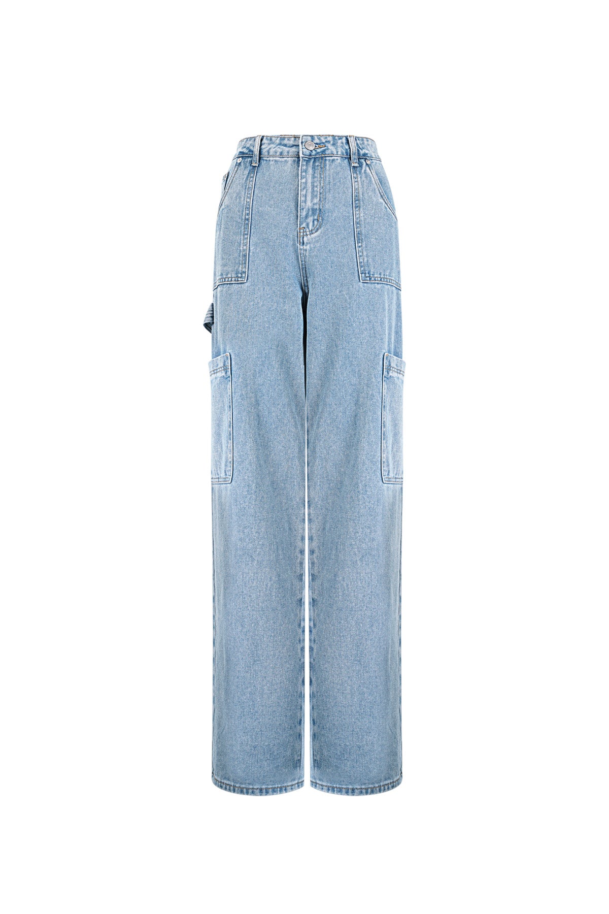 Rechte Jeans Casual Effen Kleur