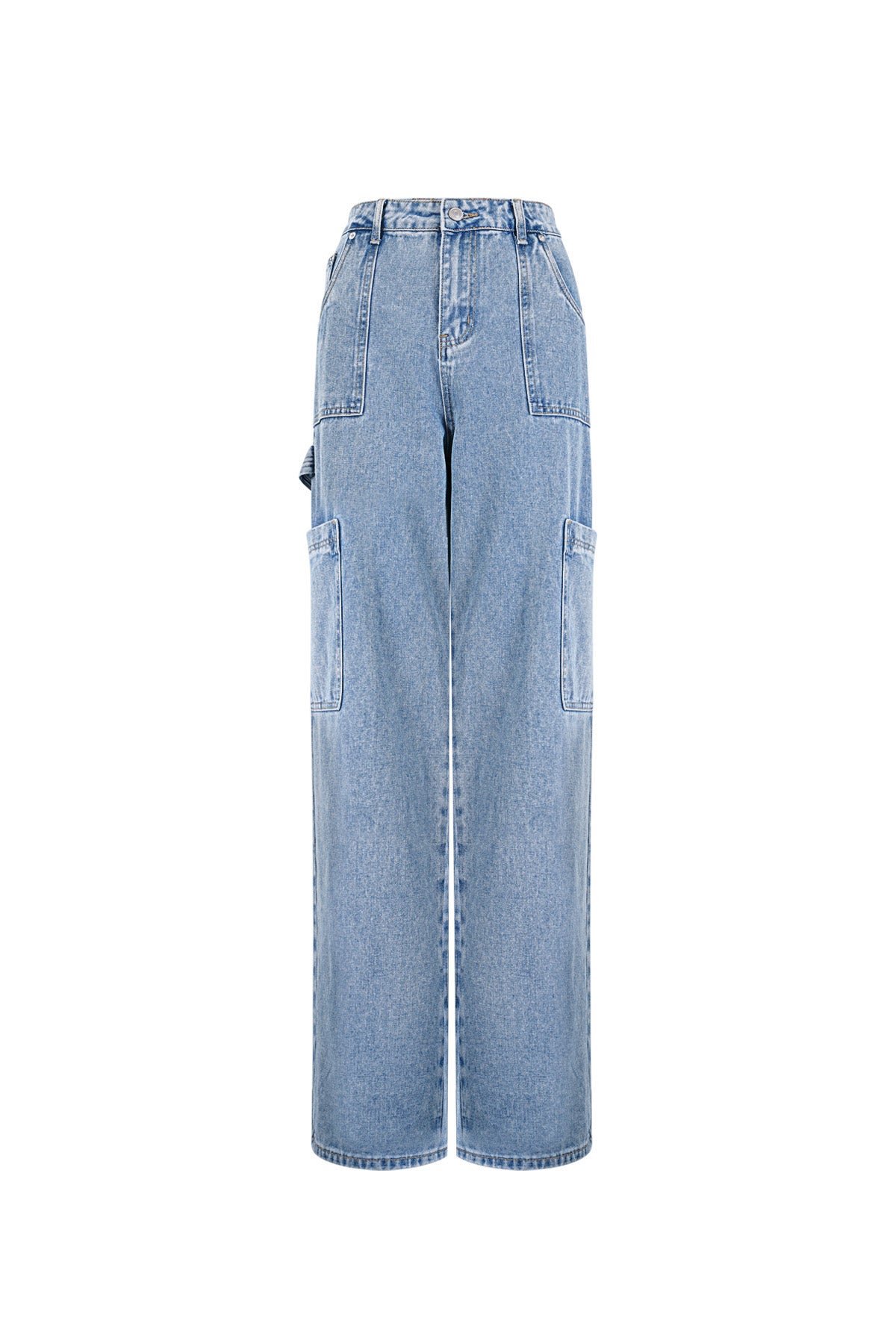 Rechte Jeans Casual Effen Kleur