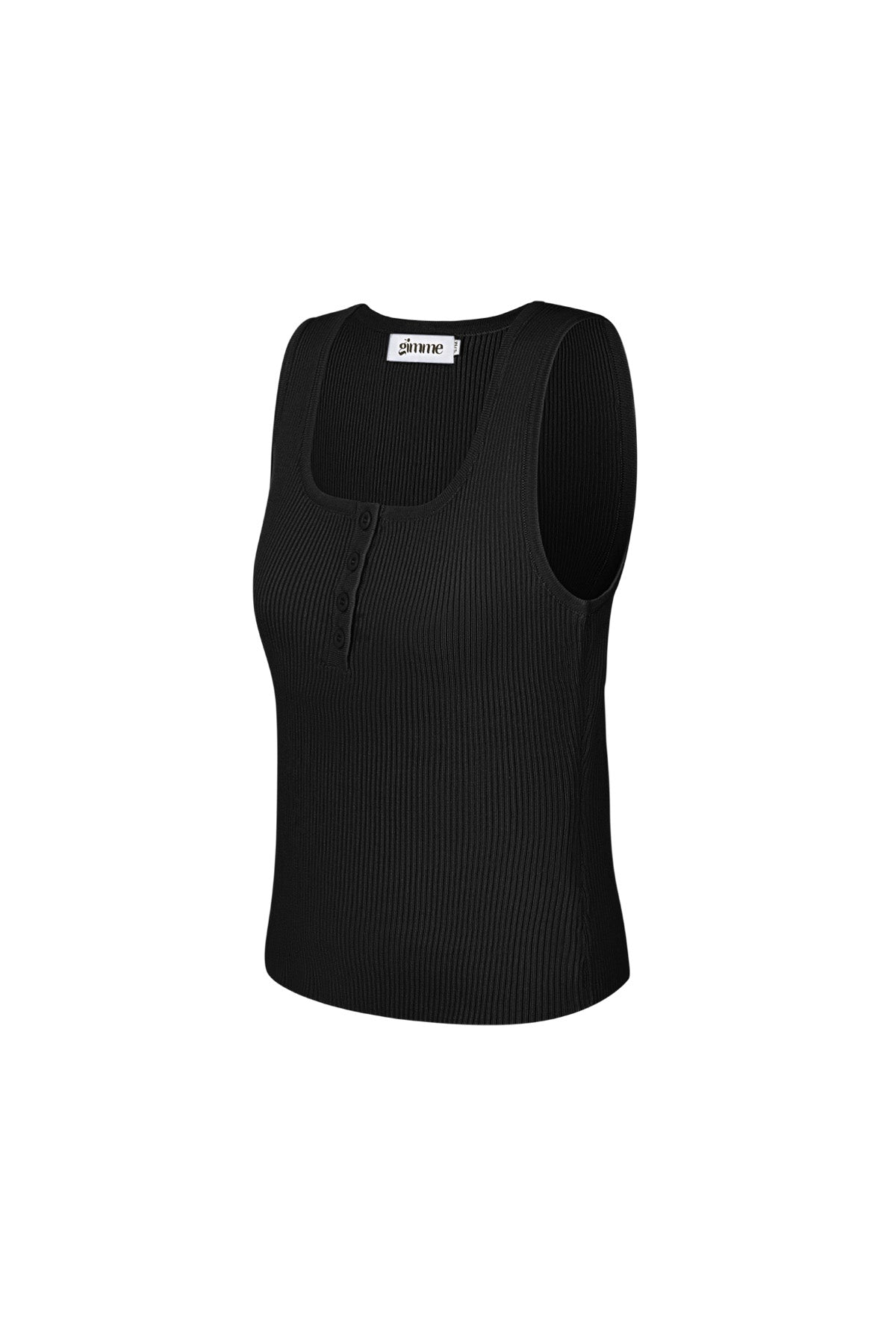 Mouwloze Top Ribbeltricot Knopvoorkant - Meerdere kleuren