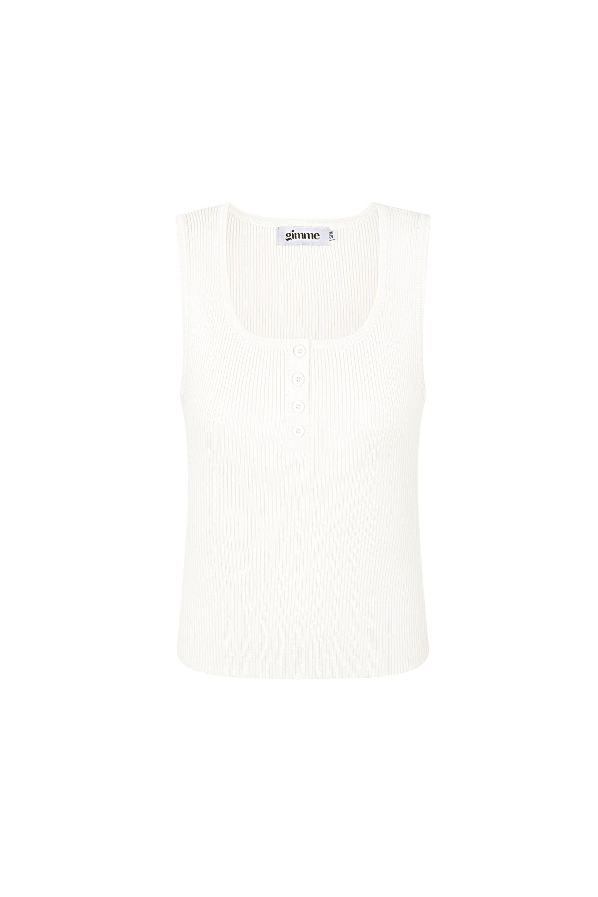 Mouwloze Top Ribbeltricot Knopvoorkant - Meerdere kleuren