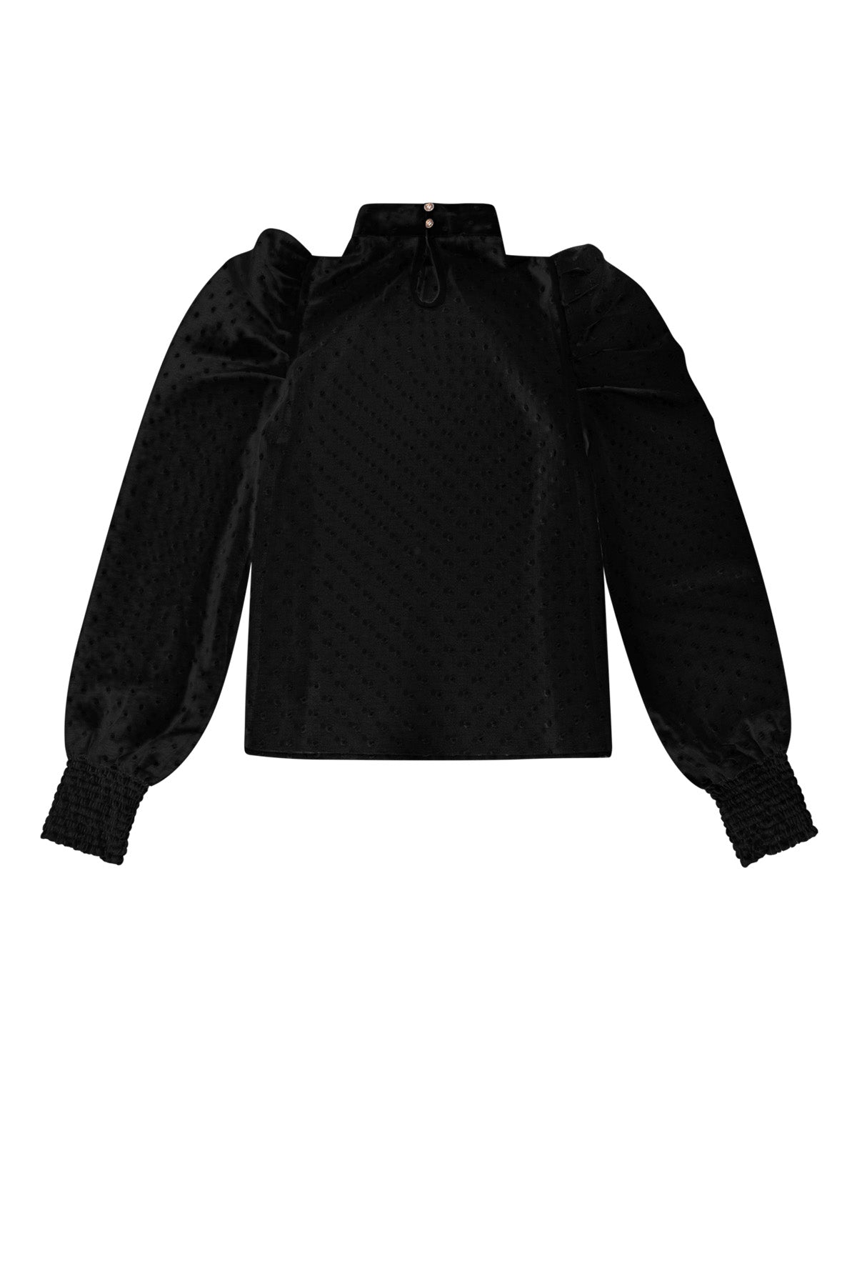 Top Puff Sleeve Hoge Hals - Meerdere kleuren